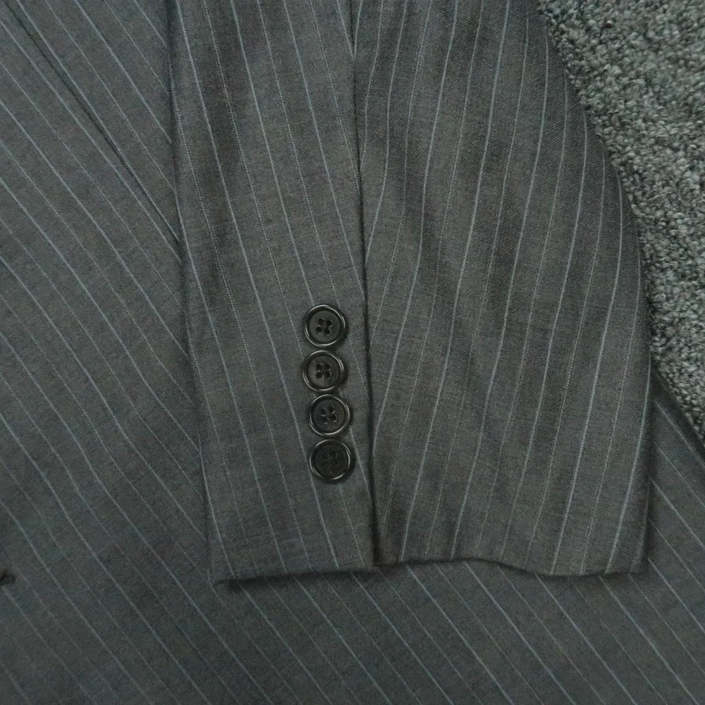 Brooks Brothers Blazer Mens 43R Gray Wool Pinstripe 1818 Madison Saxxon Jacket *